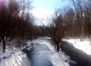Williams River, Massachusetts, after the December snow storm